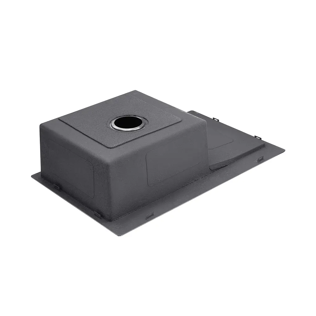 Кухонна мийка Kroner KRP Schwarze - 7844HM PVD (3,0/1,0 мм) CV025277, Чорний - фото 5