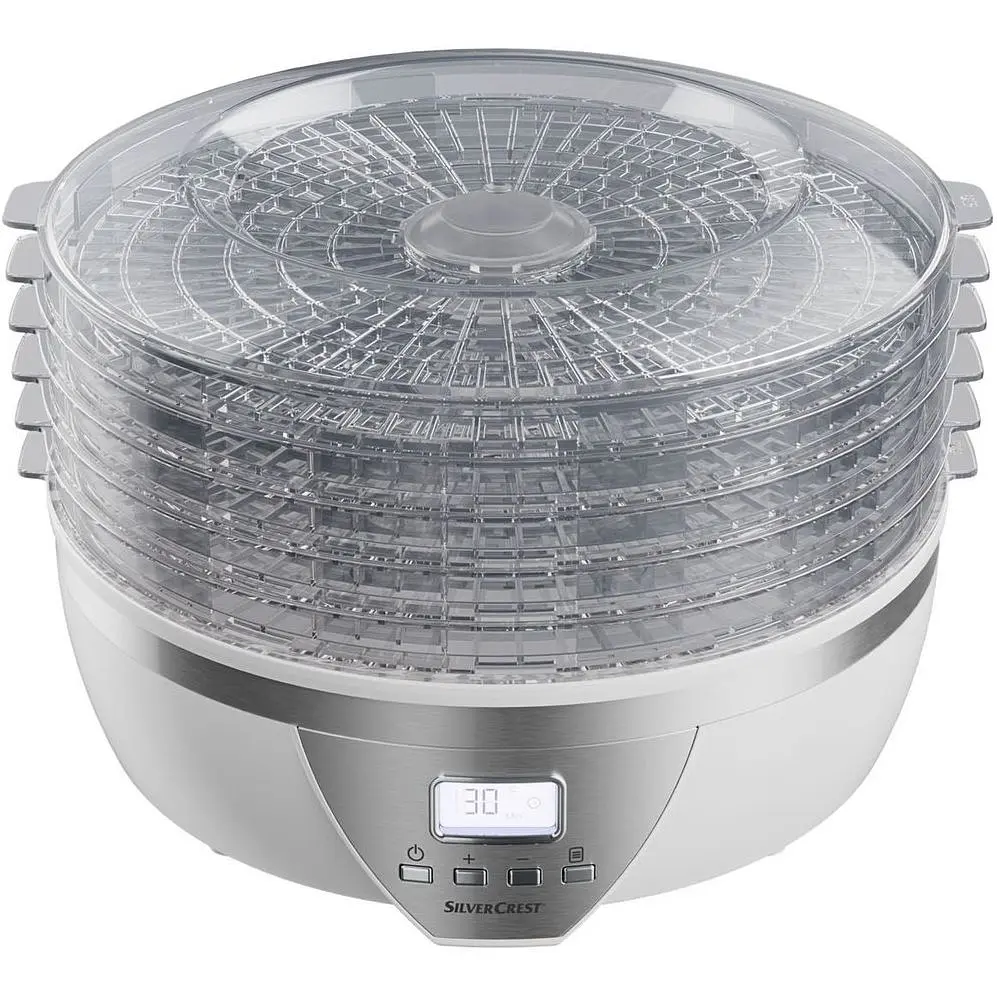 Дегидратор-сушилка для овощей и мяса SilverCrest SDA 350 A2 350 Вт до 70°С автоматическая 5 лотков - фото 2