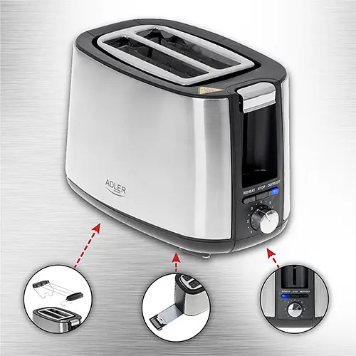 Тостер Adler AD 3214 - фото 7