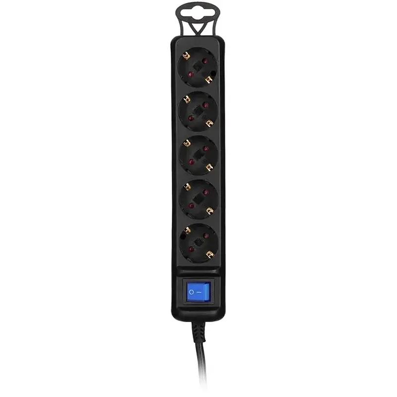 Мережевий подовжувач 2E U05ES15M1.5BK 3G*1.5мм, 1.5м, black - фото 2