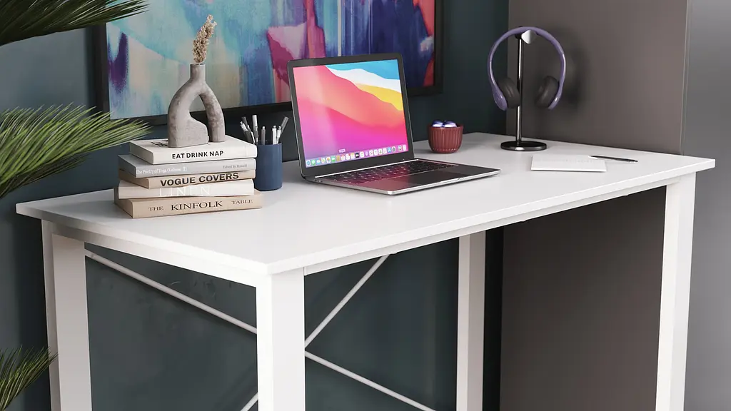 Письмовий стіл Ferrum-decor Драйв 750x1200x700 Білий метал ДСП Біле 16 мм (FRD-103185) - фото 8