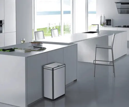 Відро для сміття сенсорне прямокутне Koer TC-020212-02 12 л нержавійка (KR5584)  - фото 3