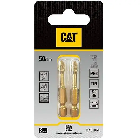 Набір ударних торсійних біт Cat PH2, 50 мм 2 шт. (DA01004) - фото 2