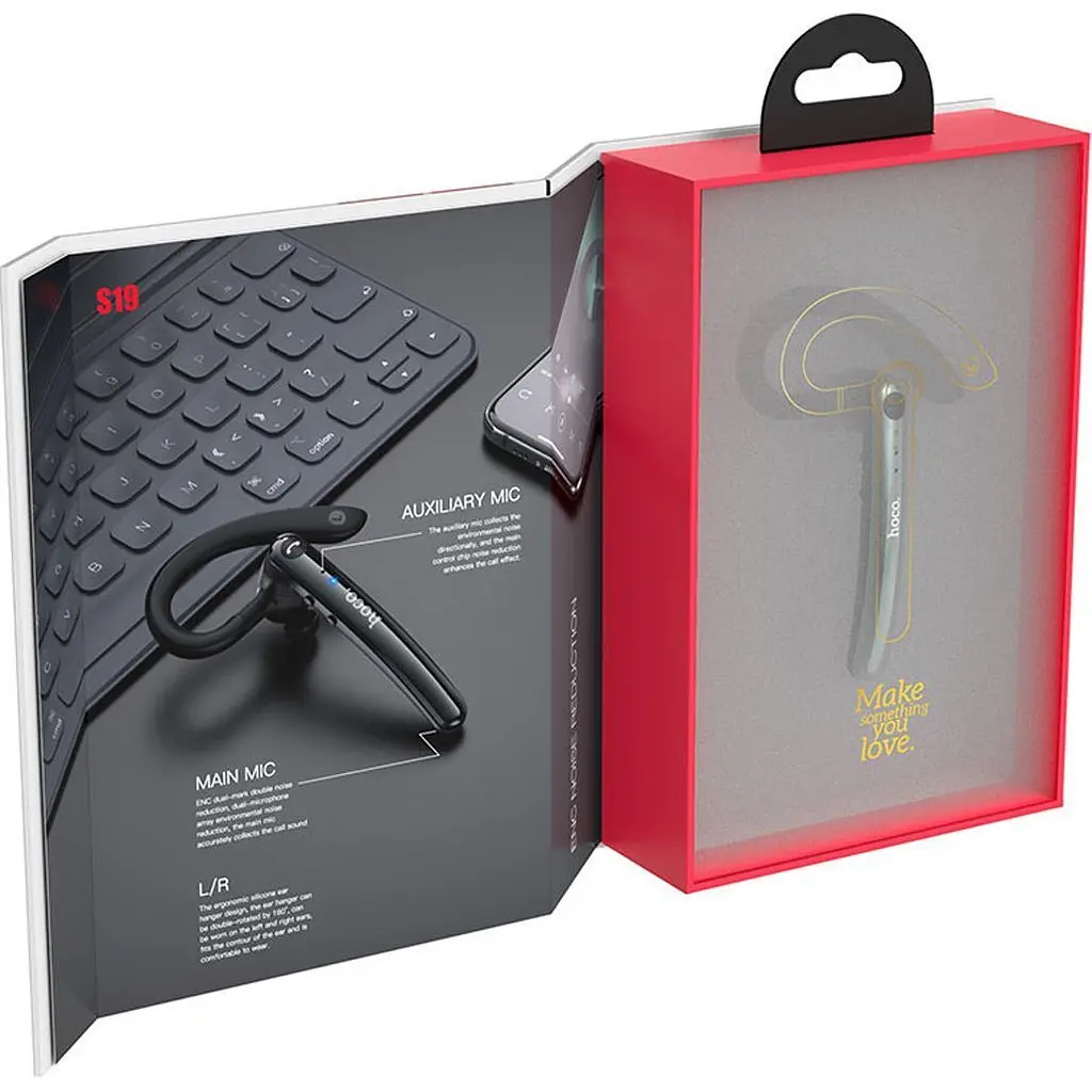 Bluetooth-гарнітура Hoco S19 Heartful ENC Metal Gray (752918) [151275] - фото 5