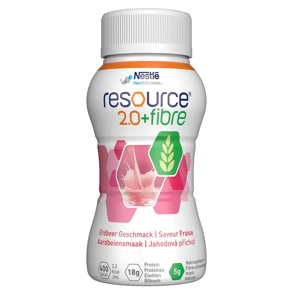 Набор энтеральное питание Nestle Health Science Resource 2.0+Fibre со вкусом клубники 2.4 л (3 уп. х 4 шт. х 200 мл) - фото 3