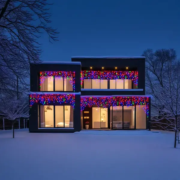 Уличная гирлянда Бахрома GarlandoPro 50 м 840 LED черная проволока Мультиколор 50MBML - фото 3