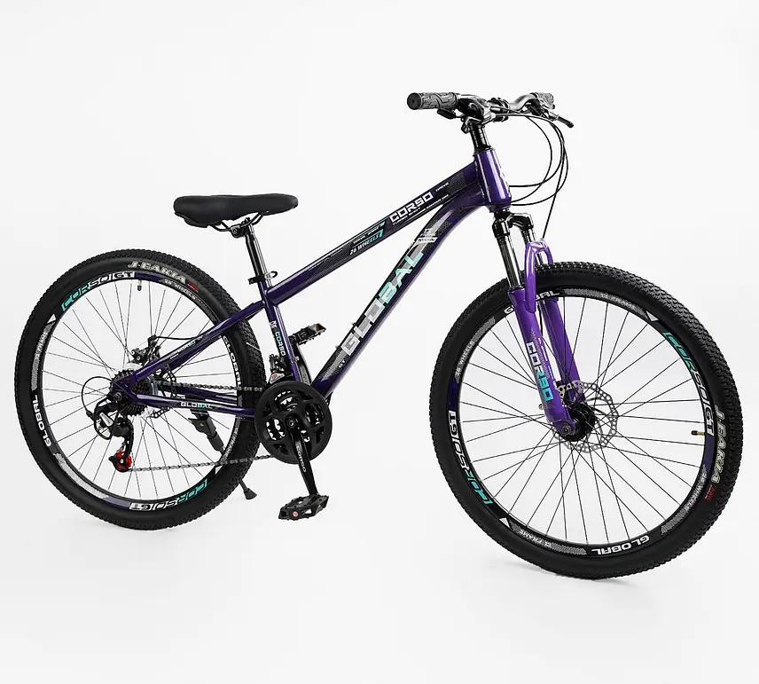 Велосипед Спортивный 26" GL-26105 Corso «GLOBAL», рама стальная 13’’, оборудование Saiguan 21 скорость, собран на 75% (6800071261058) - фото 3