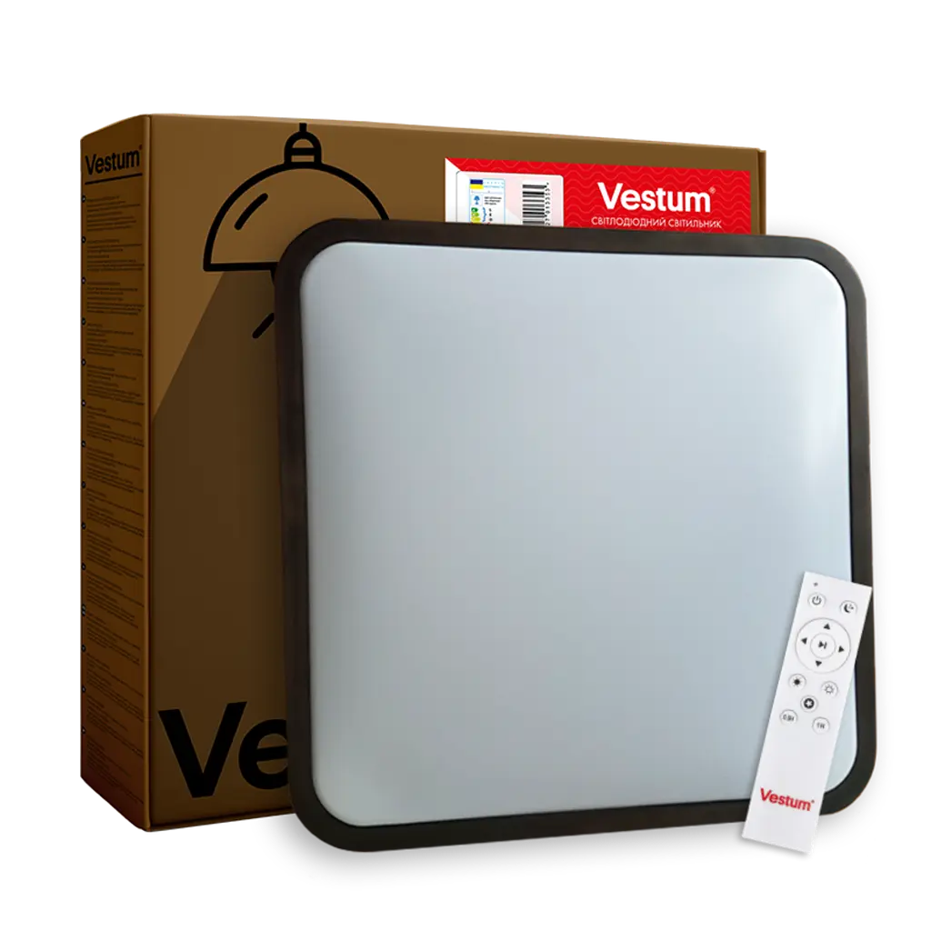 Стельовий світильник Glow матовий 60W 391 x 391 x 65 мм 3000К-6500К з ДК махагон - фото 6