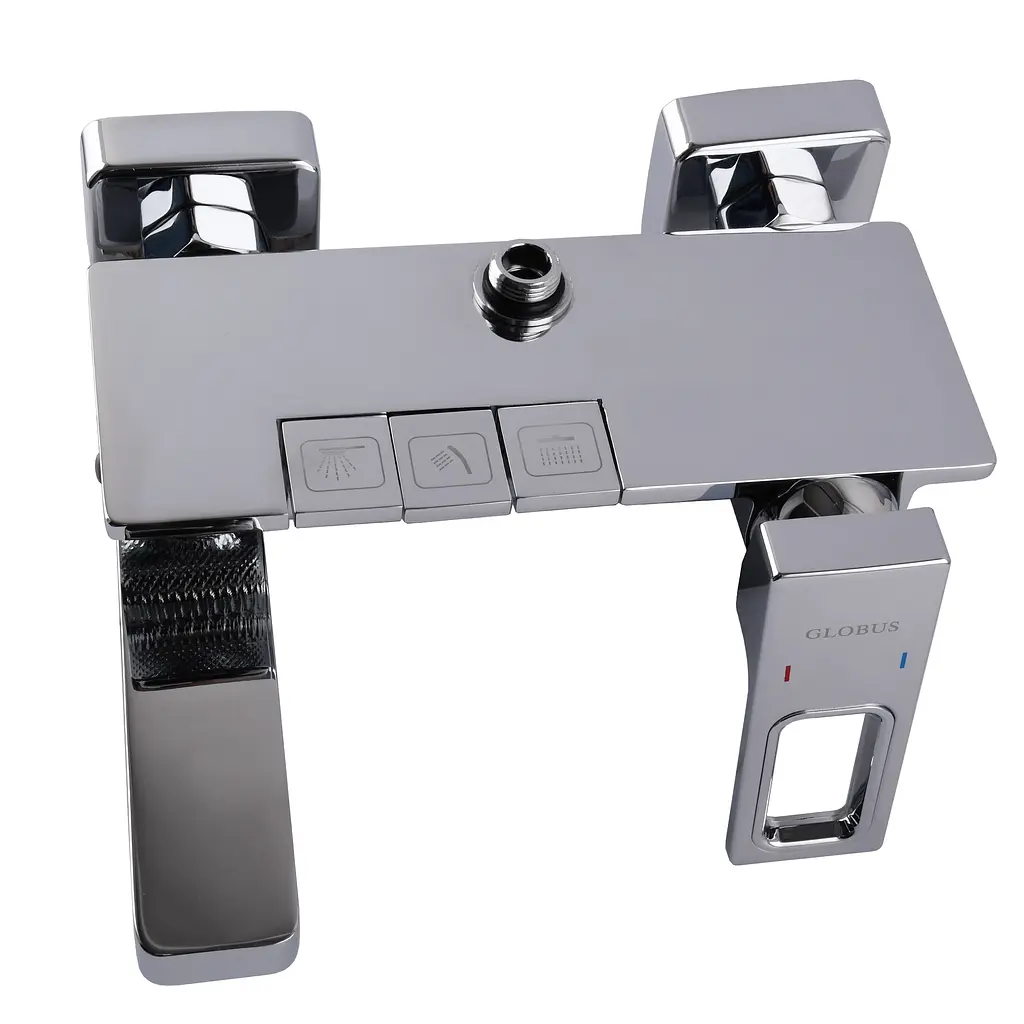 Душова система Globus Lux PIANO GLPN-0099 з верхньою та ручною лійкою для ванної кімнати стильний комплект для душу - фото 7