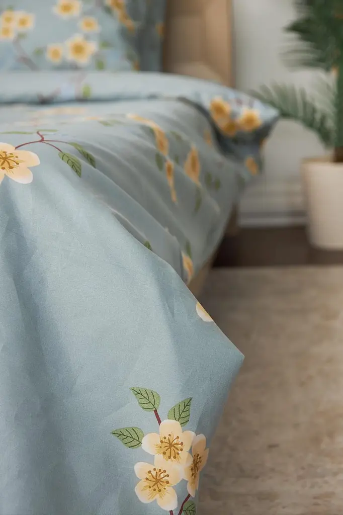 Комплект постільної білизни Moon&Star євро 200х220 наволочки 2х50х70 Spring Flower Микросатин Premium - фото 7