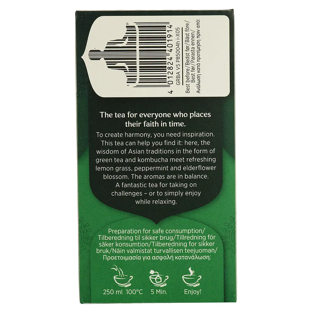 Суміш трав'яного та зеленого чаю Yogi Tea Зелений баланс органічний 30.6 г (17 шт х 1.8 г) - фото 5