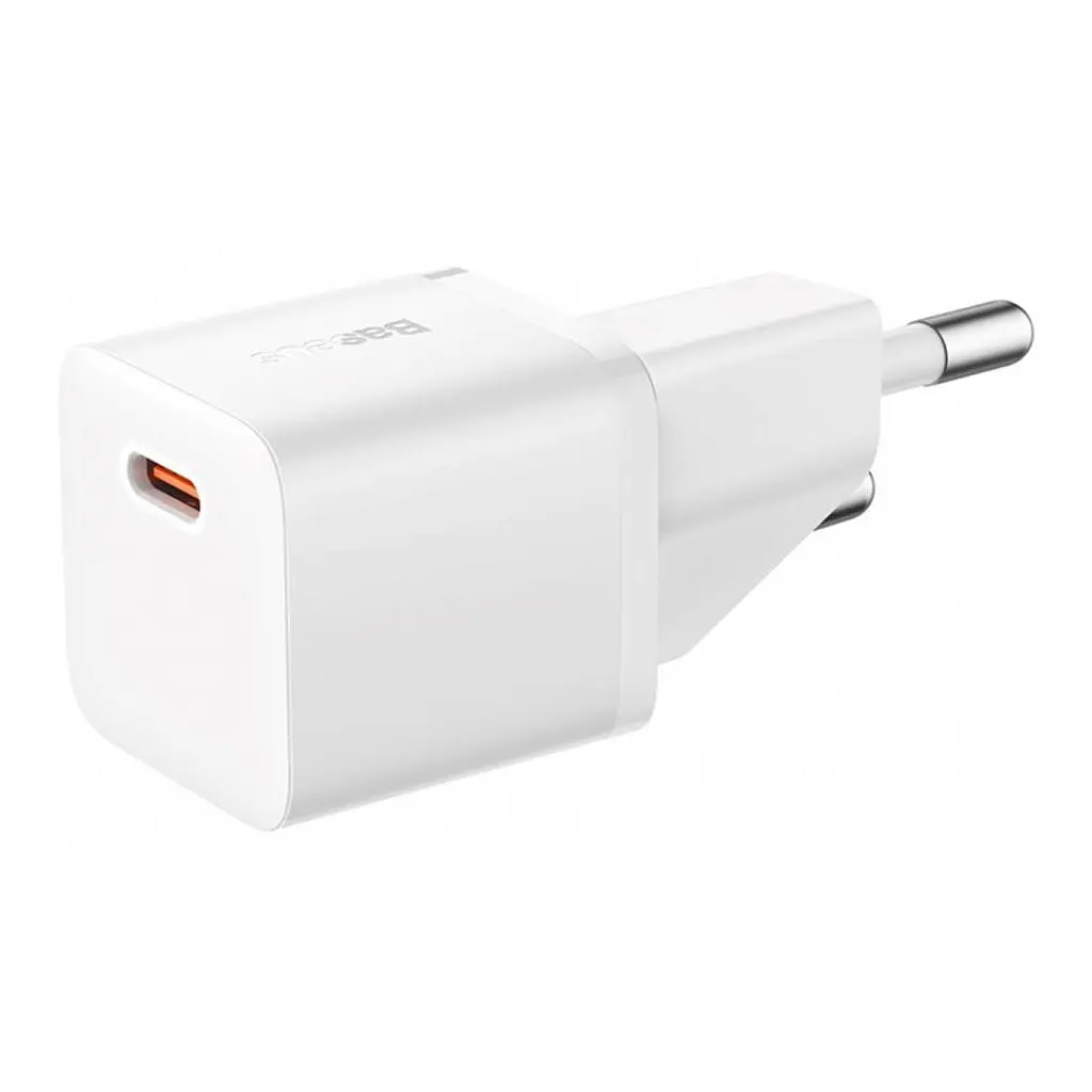 Зарядний пристрій Baseus GaN5 швидке заряджання USB-C 20 Вт білий (CCGN050102) - фото 3
