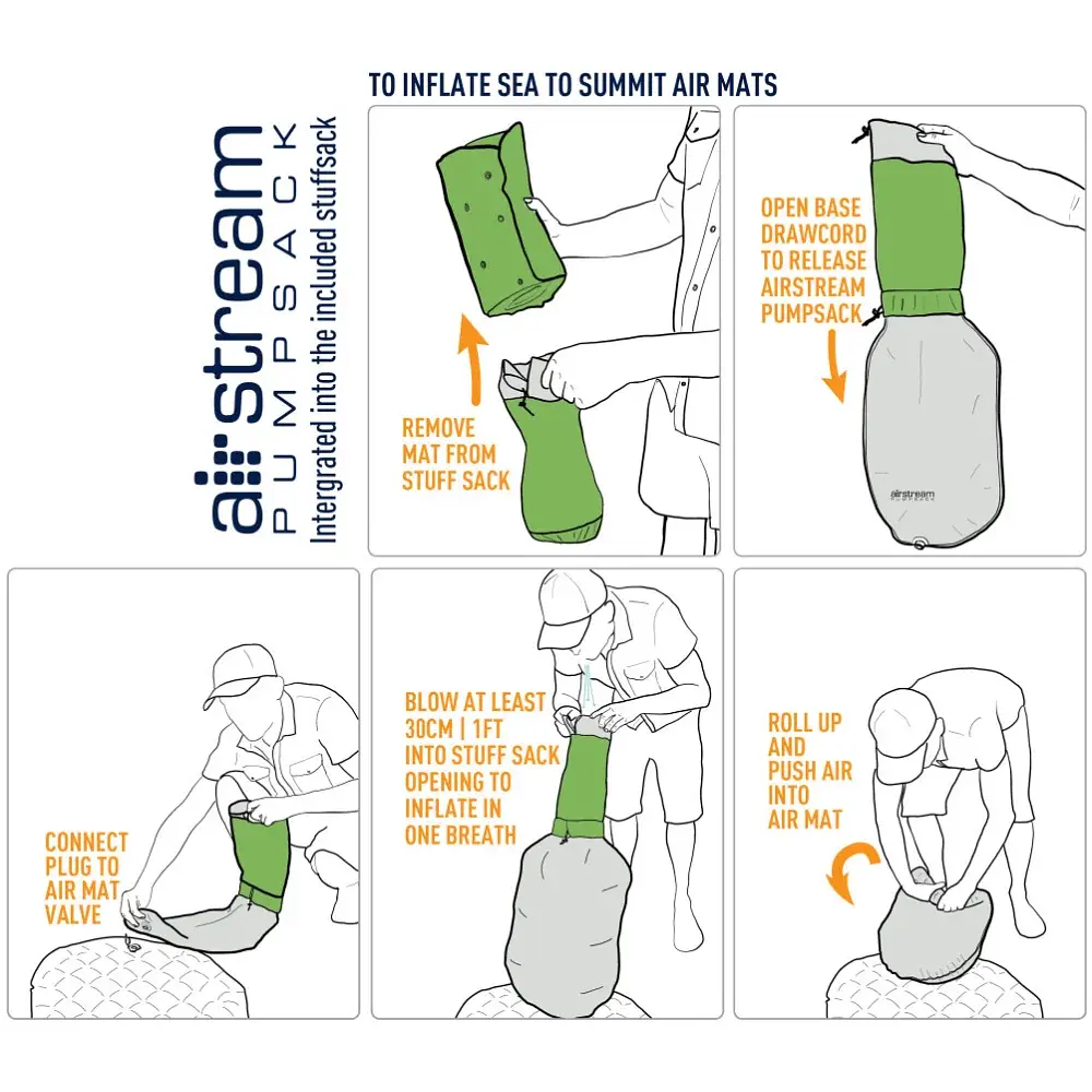 Матрац Sea To Summit Air Sprung Comfort Light Insulated Mat Large Green - фото 4