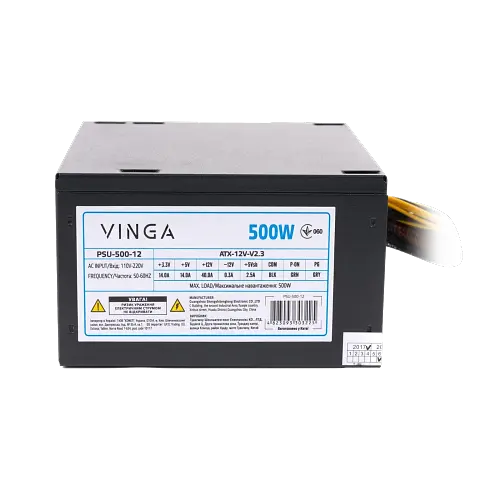 Блок живлення Vinga 500W ОЕМ (PSU-500-12) - фото 2