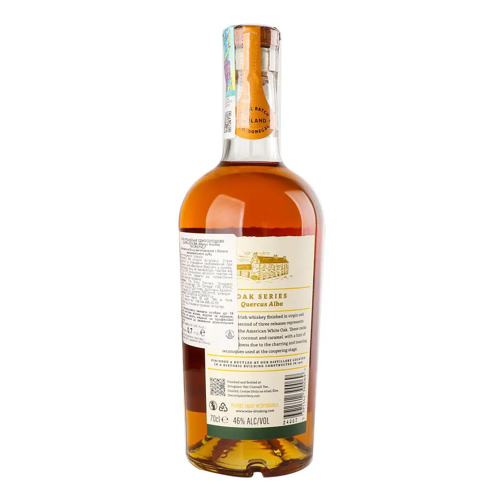 Виски Croithli Quercus Alba Single Malt Irish Whiskey 46% 0.7 л в подарочной упаковке - фото 2