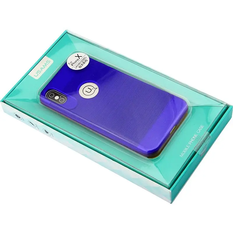 Чохол-накладка Usams Lavan Series Apple iPhone X Blue - фото 2