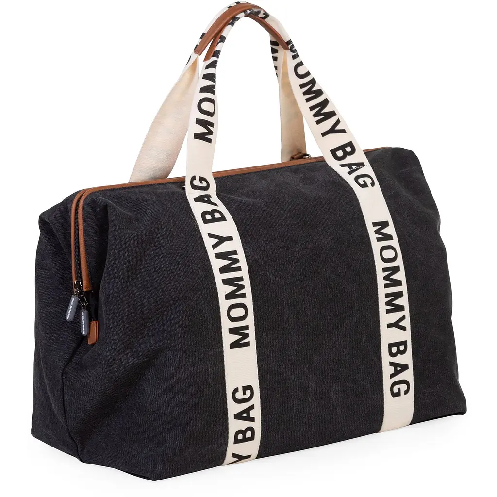 Сумка Childhome Mommy bag Signature - Canvas Black, чорна (CWMBBSCBL) - фото 2