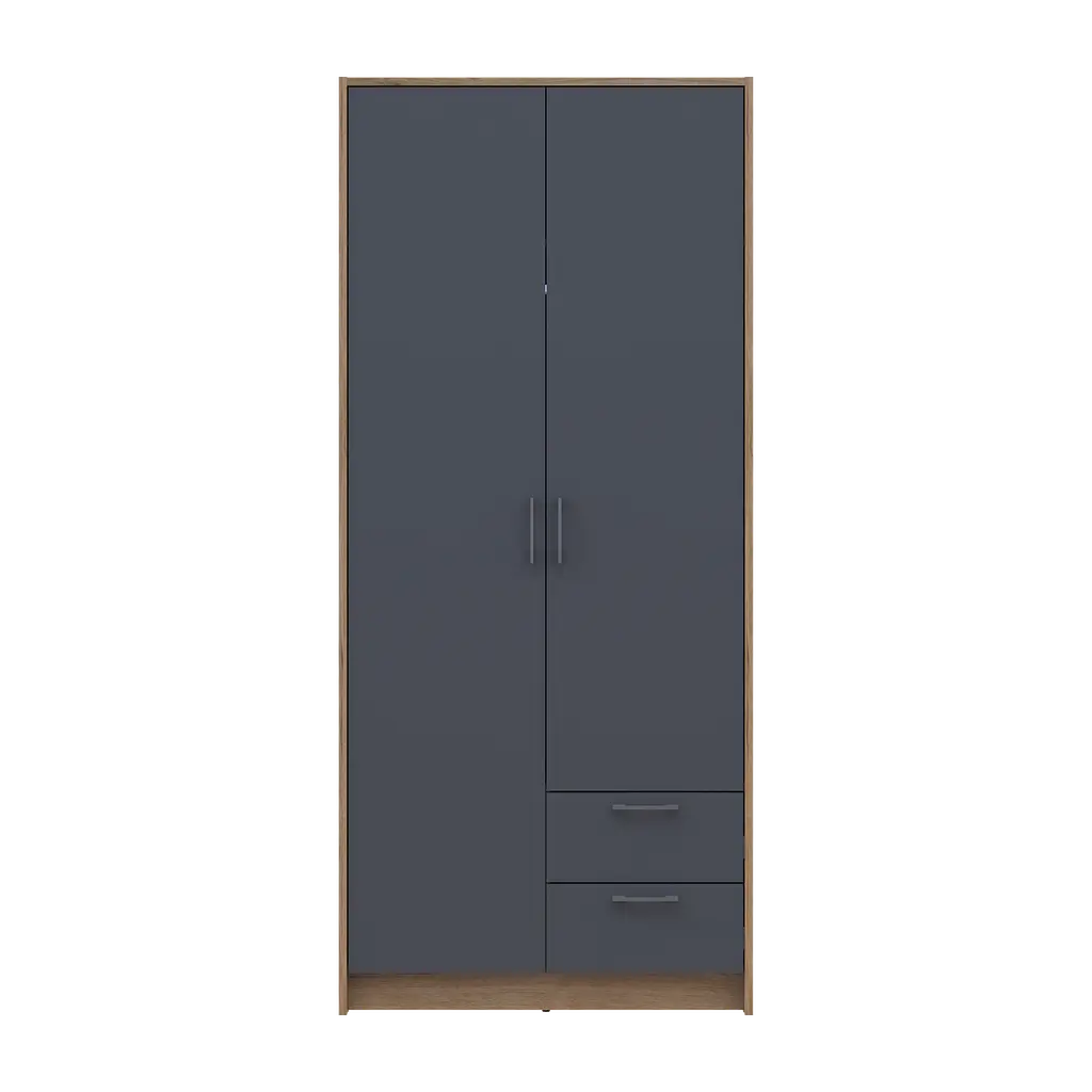 Шафа для одягу Doros Ронді Дуб Артизан/Графіт 2ДСП 82х52х195 (80737804) - фото 4