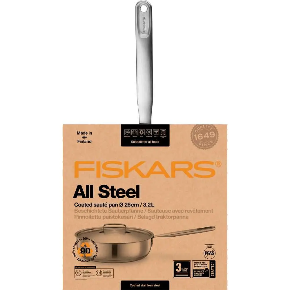 Сотейник Fiskars All Steel матовый 26 см 3.2 л (1064746) - фото 5