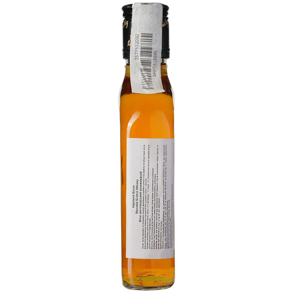 Віскі Highiland Baron Blended Scotch 40% 0.2 л - фото 4