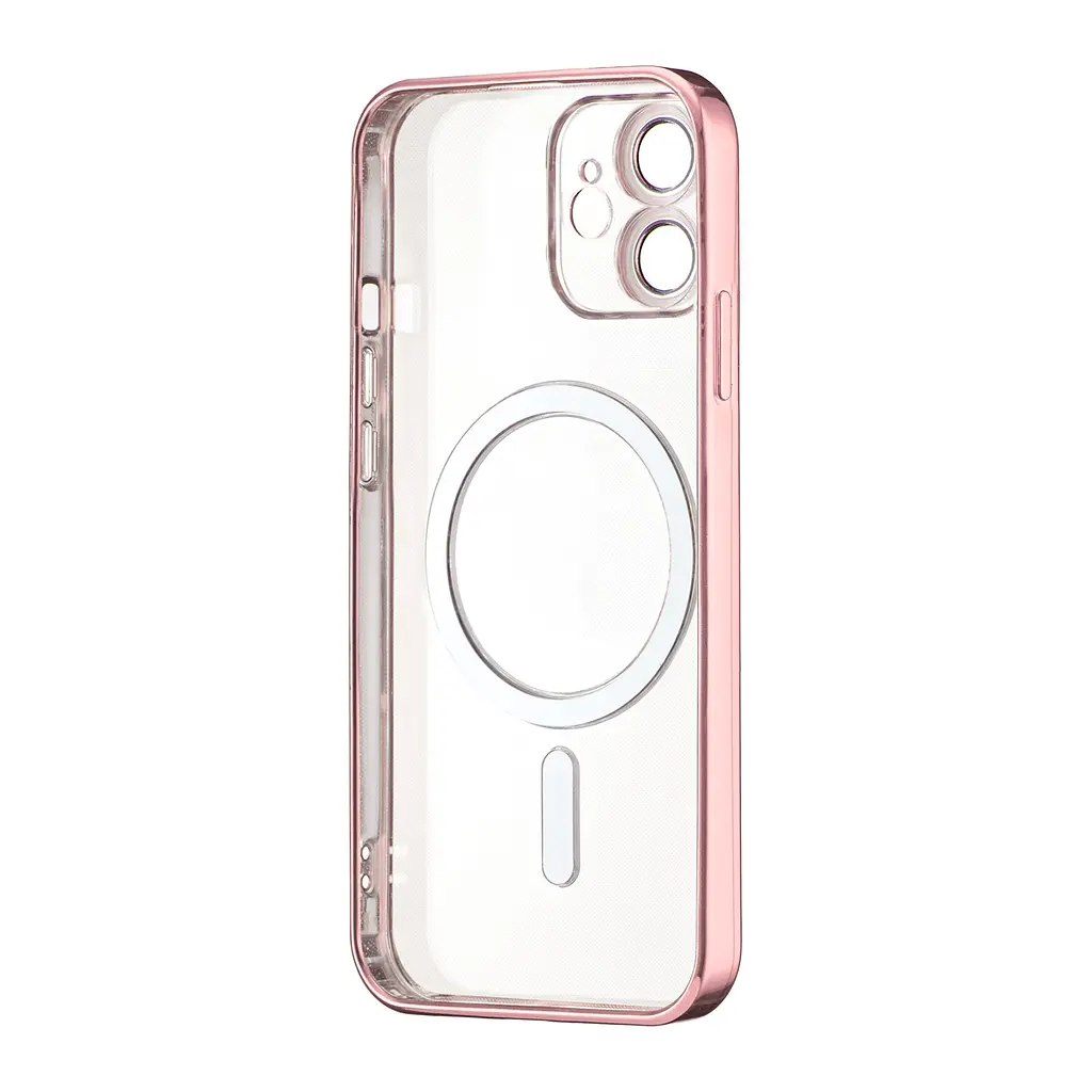 Чохол Ductil Metallic Edge with MagSafe (Protected Camera & Lens) iPhone 12 Pink - фото 3