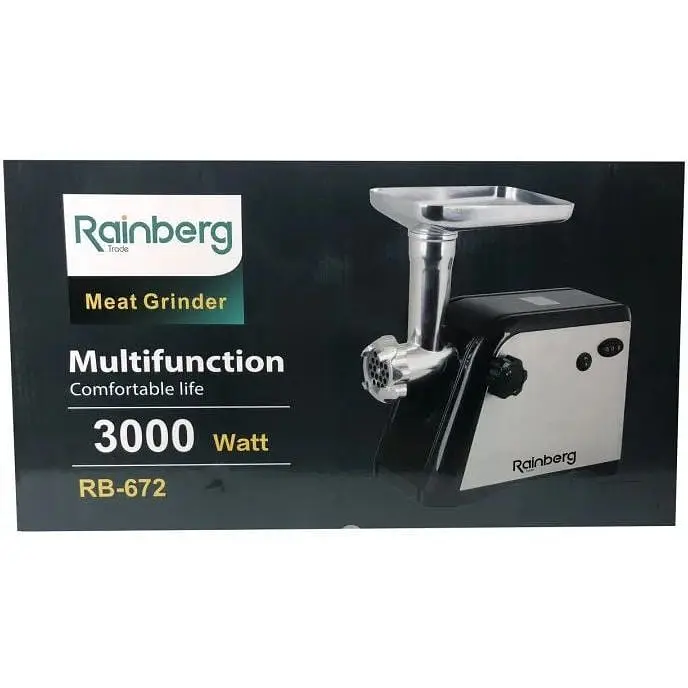 Електрична м'ясорубка з насадками для соку Rainberg RB-672  - фото 10