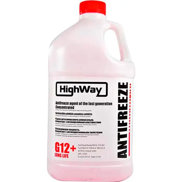 Антифриз HighWay G12+ концентрат червоний 3,78л 701492