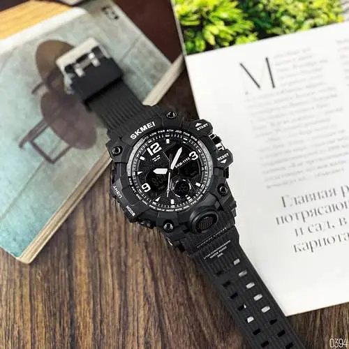 Чоловічий наручний годинник 1155 Black Skmei acs0030852 - фото 3