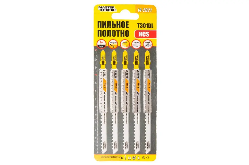Набор полотен пилок для лобзика дерево Mastertool T301DL 132 мм x 6T (в упаковке 5 шт.) - фото 2