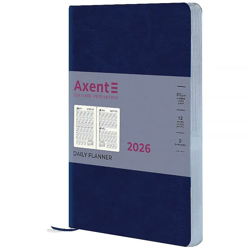Дневник Axent Partner City Soft 2026 синий 145 х 210 мм (8821-26-02-A) - фото 2