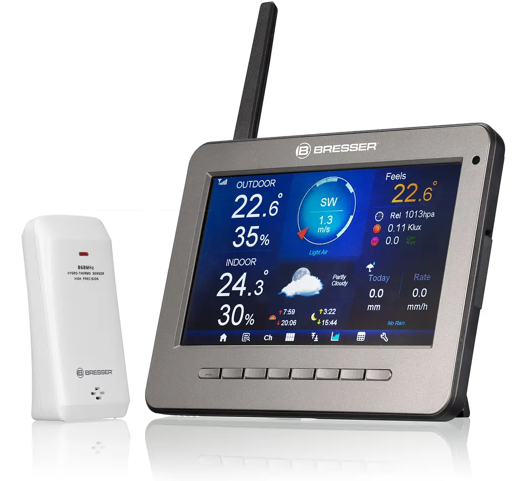 Метеостанція Bresser Professional WIFI HD TFT Colour Weather Center 7-in-1 Sensor (7003500) - фото 2
