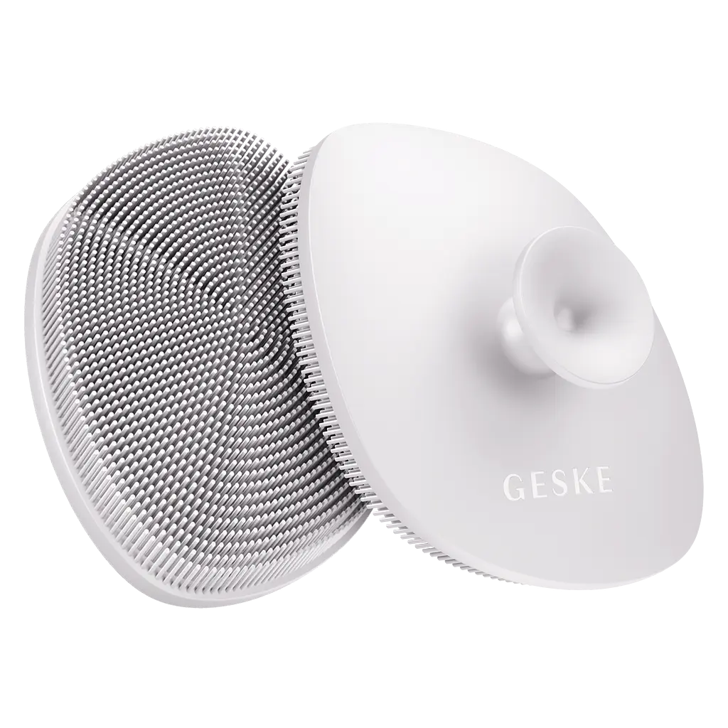 Щетка для лица GESKE Facial Brush 4 в 1 с держателем пудровая - фото 3