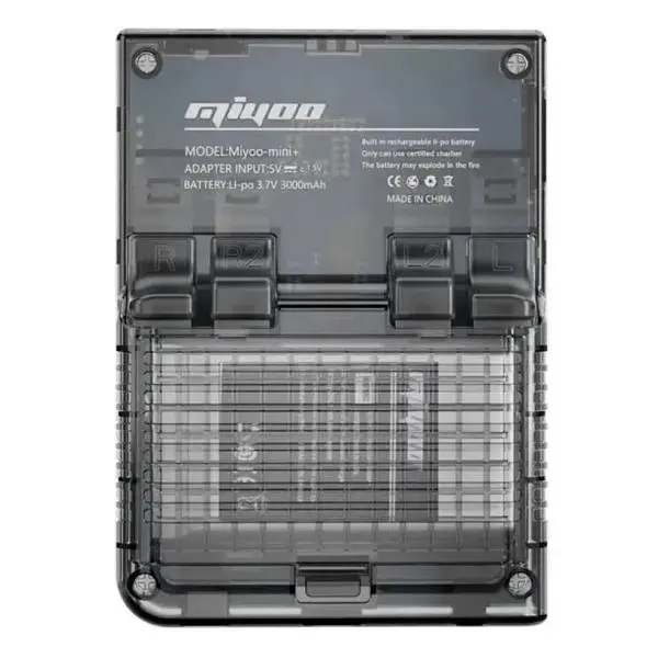 Игровая консоль Miyoo Mini Plus + 8000 Игр 64GB (Black Transparent) - фото 2