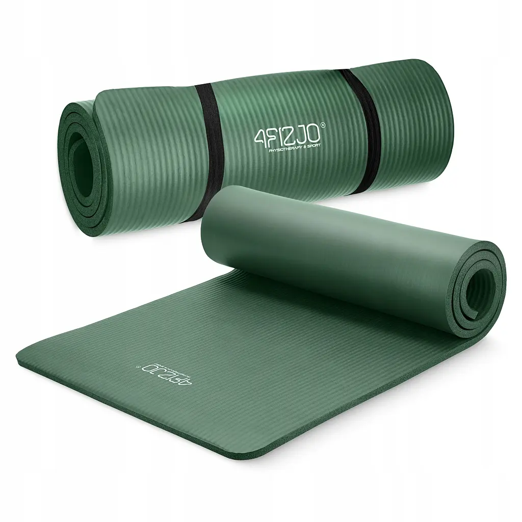 Килимок (мат) спортивний 4FIZJO NBR 180 x 60 x 1 см для йоги та фітнесу Navy Green (P-5905973406680) - фото 10