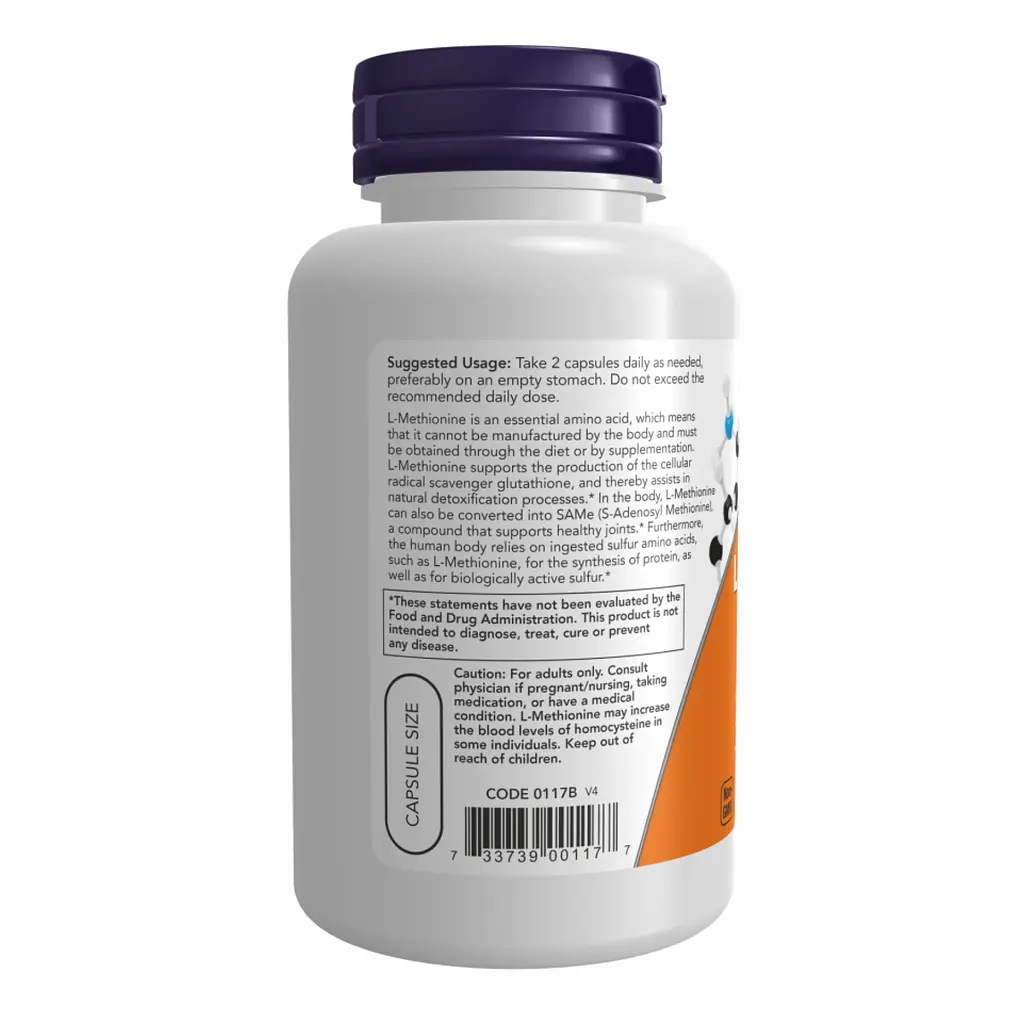 L-Methionine 500mg - 100 caps - фото 3
