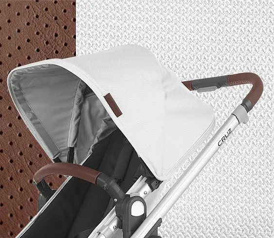 Универсальная коляска 2 в 1 UPPAbaby CRUZ 2, BRYCE (жемчужно-белый/серебристая рама/коричневая кожа) - фото 10