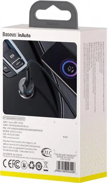 Автомобільний зарядний пристрій Baseus Circular Metal PPS Quick Charger 30W Support VOC CCYS-C01 Black - фото 6