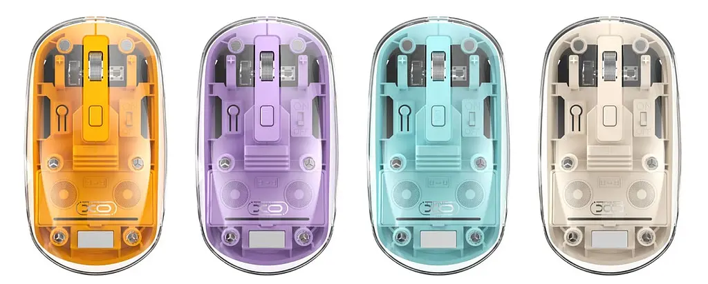 Компьютерная мышь XO M12 Bluetooth wireless transparent Blue teh0022038 - фото 2