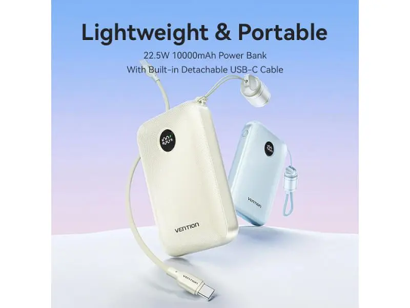 Зовнішній акумулятор (Power Bank) Vention 10000mAh 22.5W Blue (FKAL0-C) - фото 8