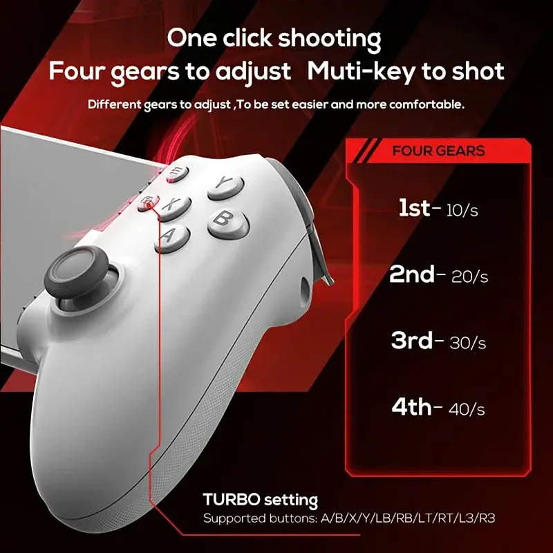 Джойстик макросный тригер для планшета Memo S3 шириною до 276 мм ігровий контролер тригер White (18530) - фото 6