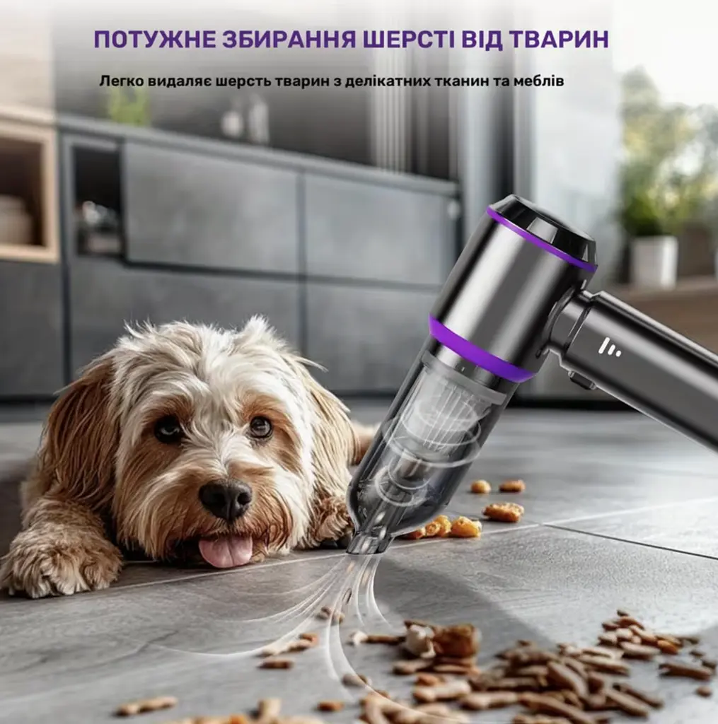 Потужний акумуляторний пилосос QILIEASY 4-в-1 (20000 Па, 100W) — Новинка 2026 - фото 6