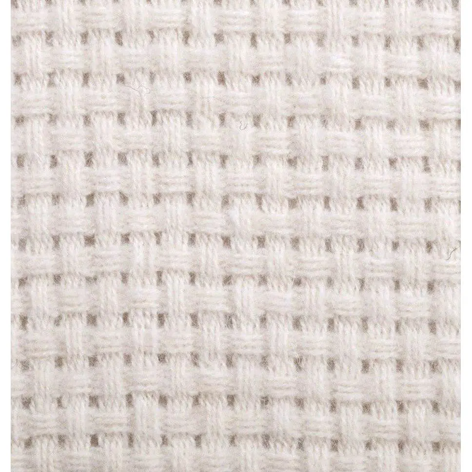 Плед Love You Рогожка вовняний 200х220 см білий (4160-2) - фото 3