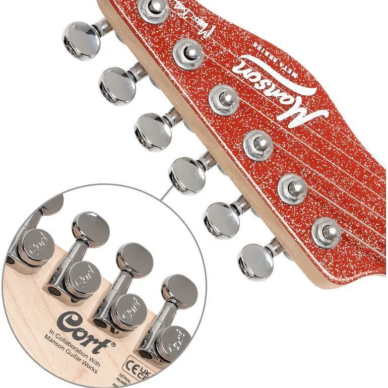 Електрогітара Cort MBM-2H Sustainiac Red Sparkle - фото 11
