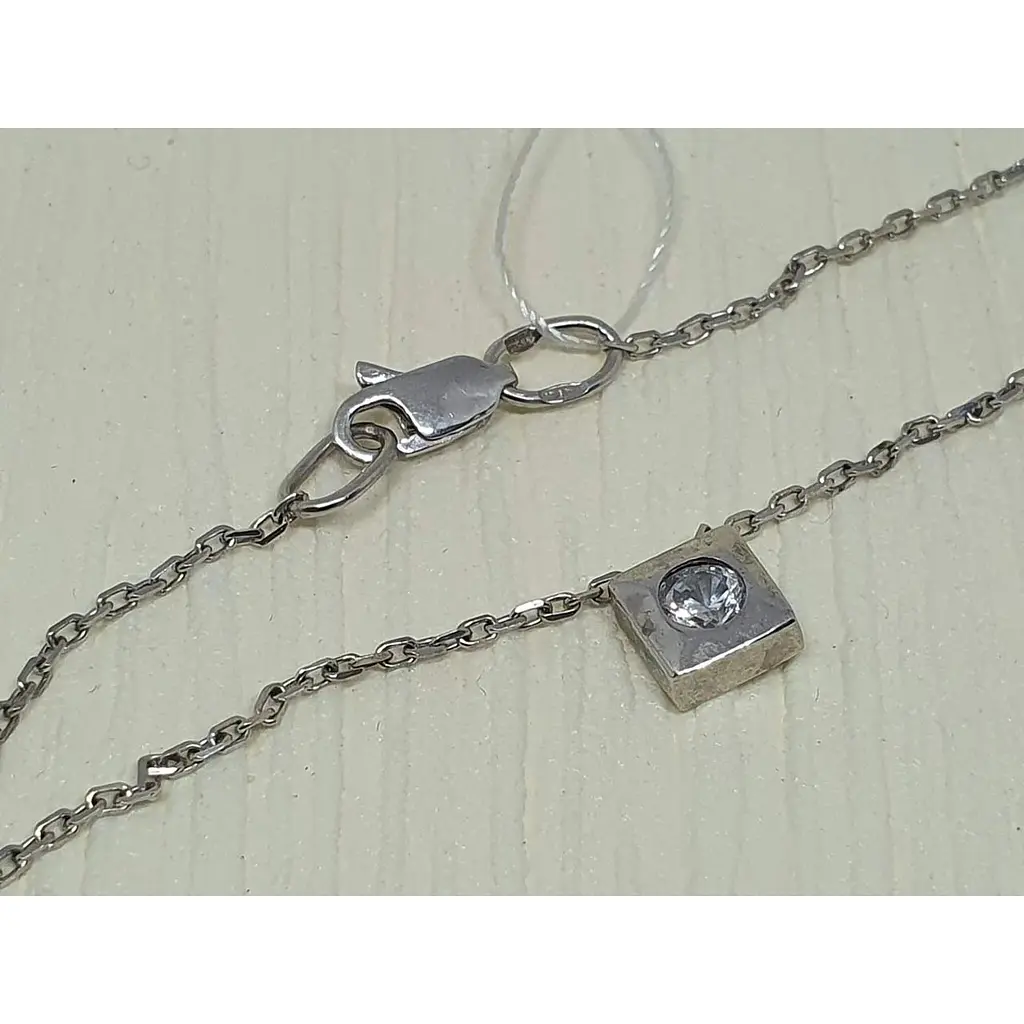 Срібне кольє Імперія золота з фіанітами. ПК217С 38 - фото 3