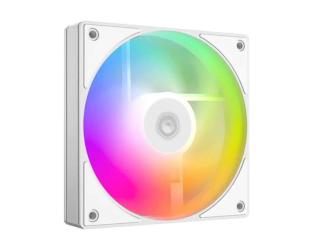 Вентилятор 120 мм, ID-Cooling AS-120-ARGB-W TRIO, White, 3 шт, 120x120x25 мм, ARGB підсвітка, 300-2000 об/хв, 13.8~27.2dB(A), 4-pin (PWM) / 3-pin (ARGB) - фото 2
