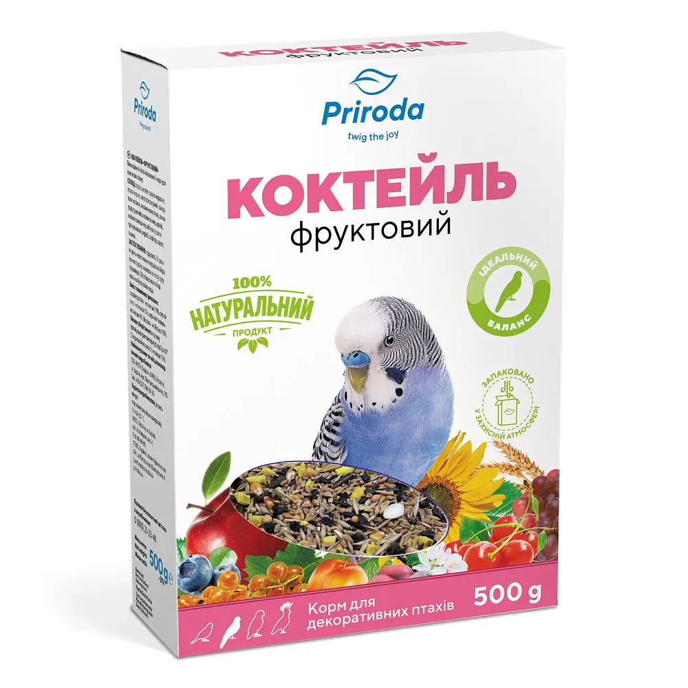 Корм Природа Коктейль для папуг Фруктовий 500г арт.PR241028
