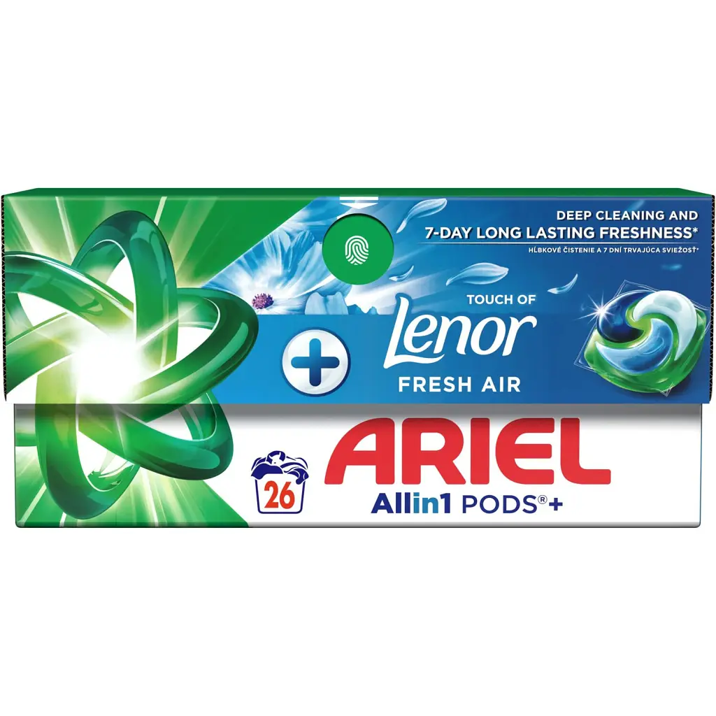 Капсули для прання Ariel Pods+ All-in-1 Touch of Lenor Дотик свіжого повітря Lenor 26 шт. (8700216766043) - фото 2