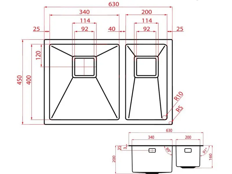Кухонна мийка Weilor Allerhand WRX DB6345 - фото 10