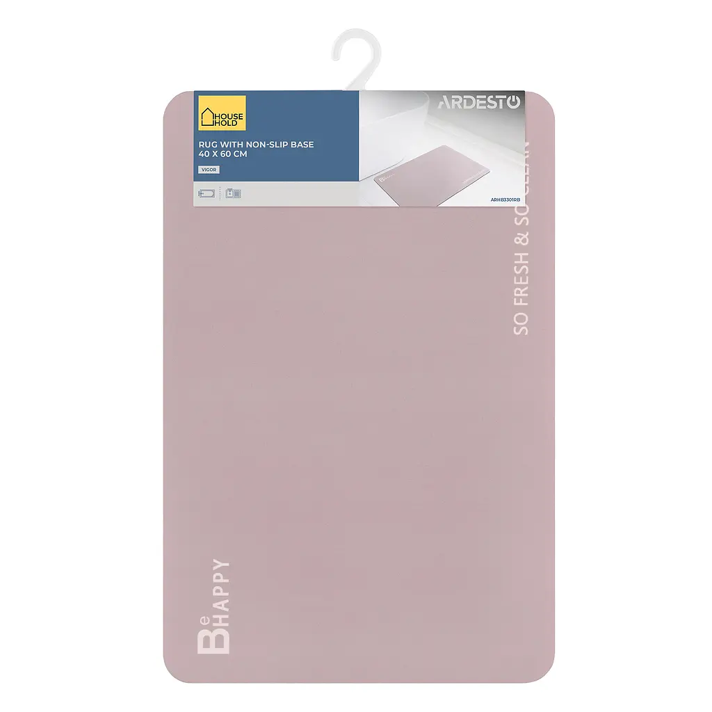 Коврик Ardesto Vigor с нескользящей основой 40х60см, полиэстер, бежевый (ARHB3301OB) - фото 5