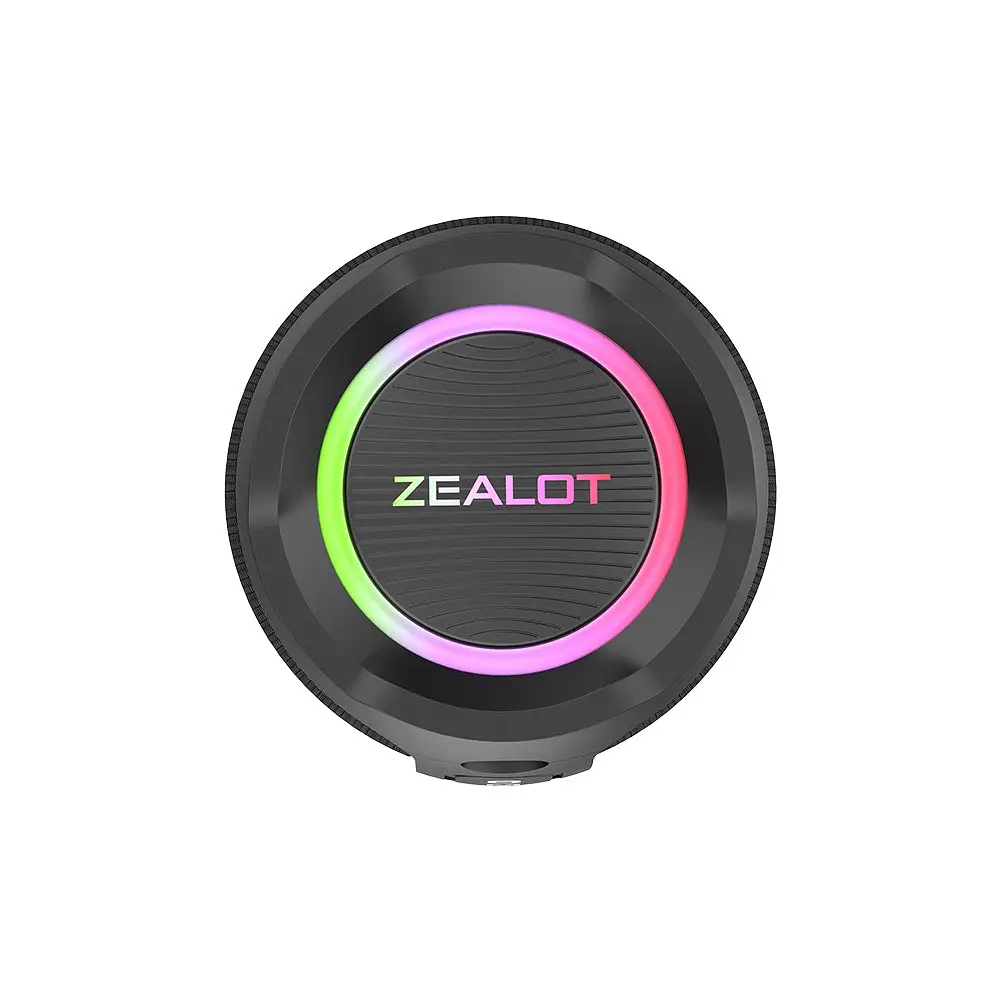 Портативна bluetooth колонка Zealot S49 з LED підсвічуванням чорний - фото 7